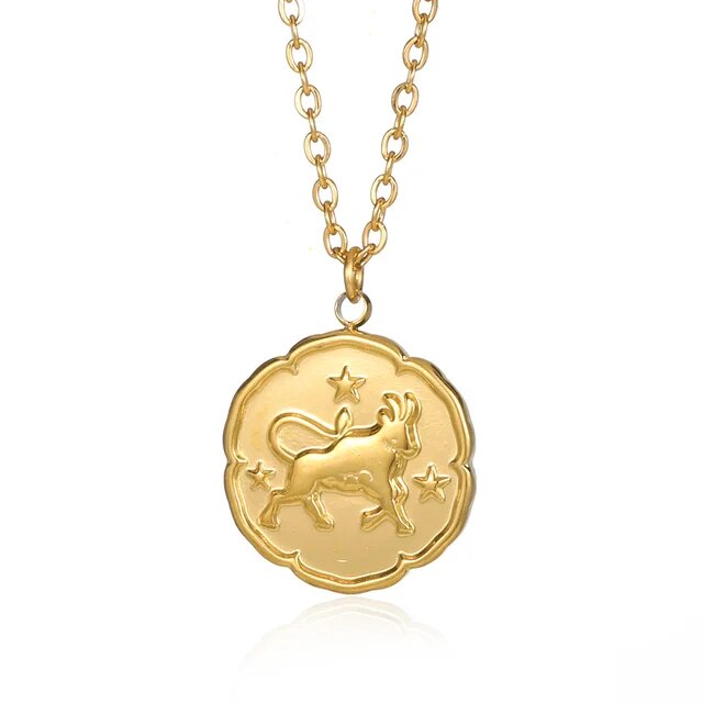 Zodiac Sign Necklace - Gold